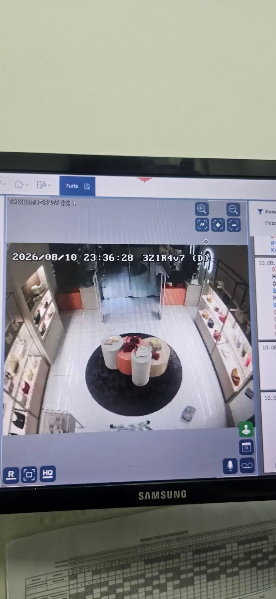 Замена камер видеонаблюдения фирмы "Trassir" в бутике "FURLA" в Моремолле